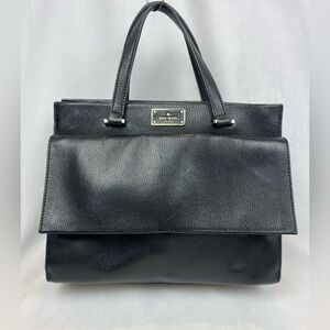 Kate Spade NY Carena Kay Street Pebble Handbag Black Leather Satchel Bag Tote